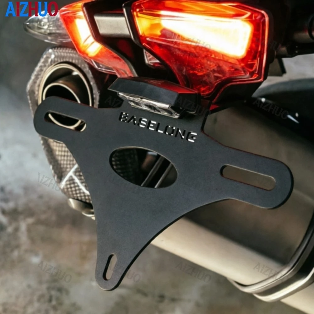 

FOR DUKE 125 250 390 2024 2025 2026 2027 Rear Tail Tidy License Plate Holder LED light Motorcycle Fender Eliminator Kit