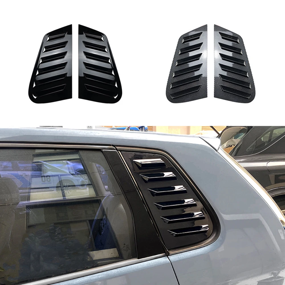 

Car Rear Side Window Louver Shutter Cover For Volkswagen Polo 2001 2002 2003 2004 2005-2009 Black