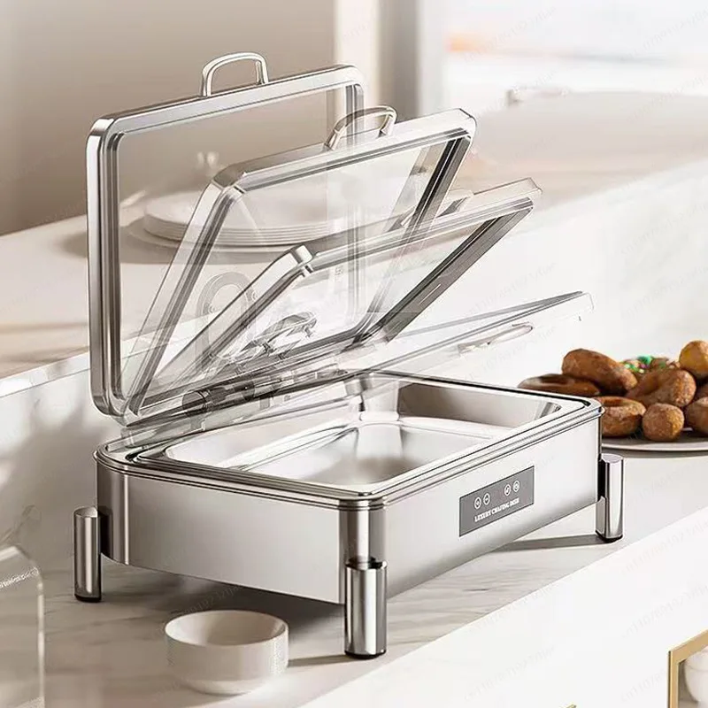 304 Stainless Steel Intelligent Buffet Food Warmer, NC Electric Heating with Visual Hydraulic Lift for Commercial Kitchen