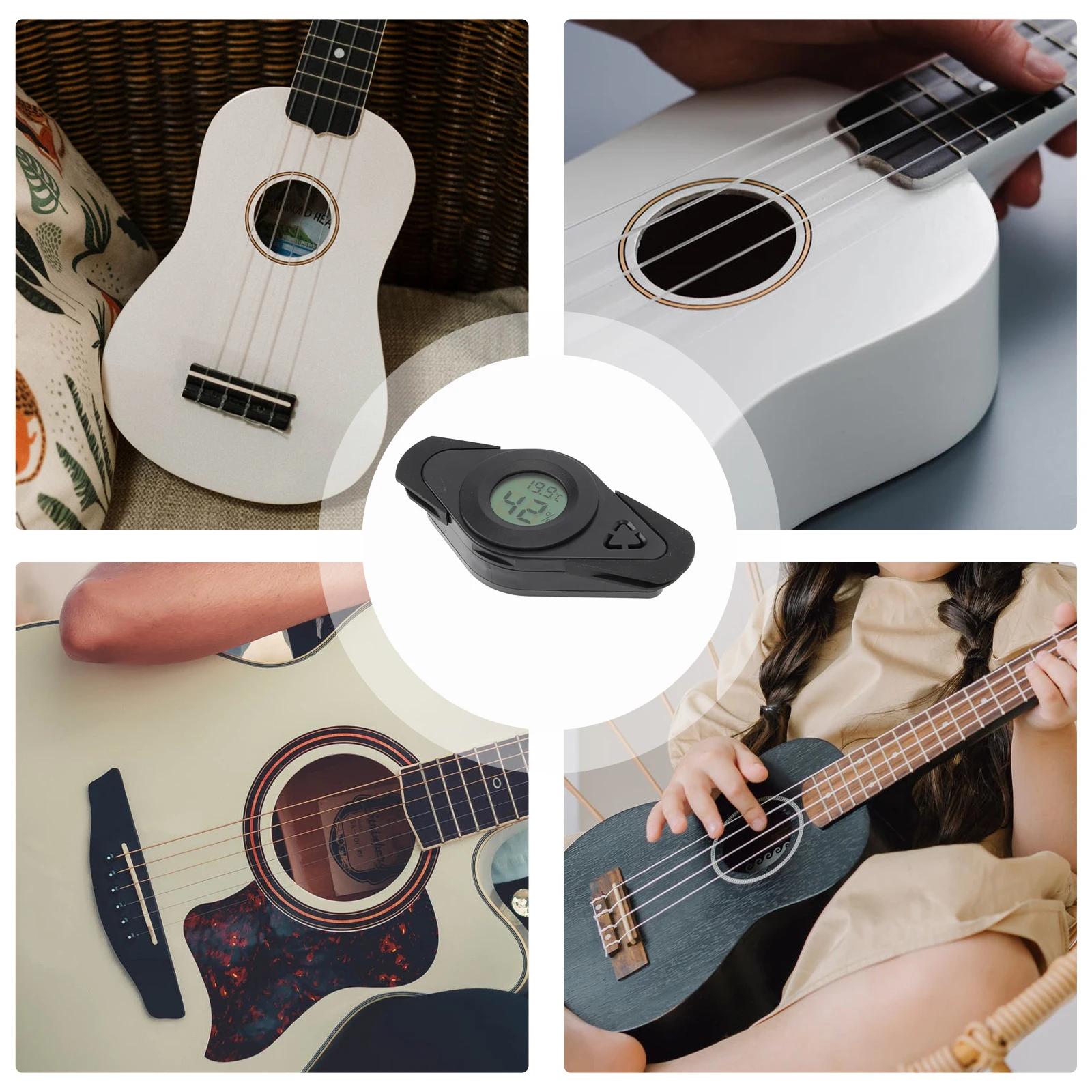 

Guitar Humidifier for Humidifiers Acoustic Guitars Number Practical Instrument Professional Abs Thermometer