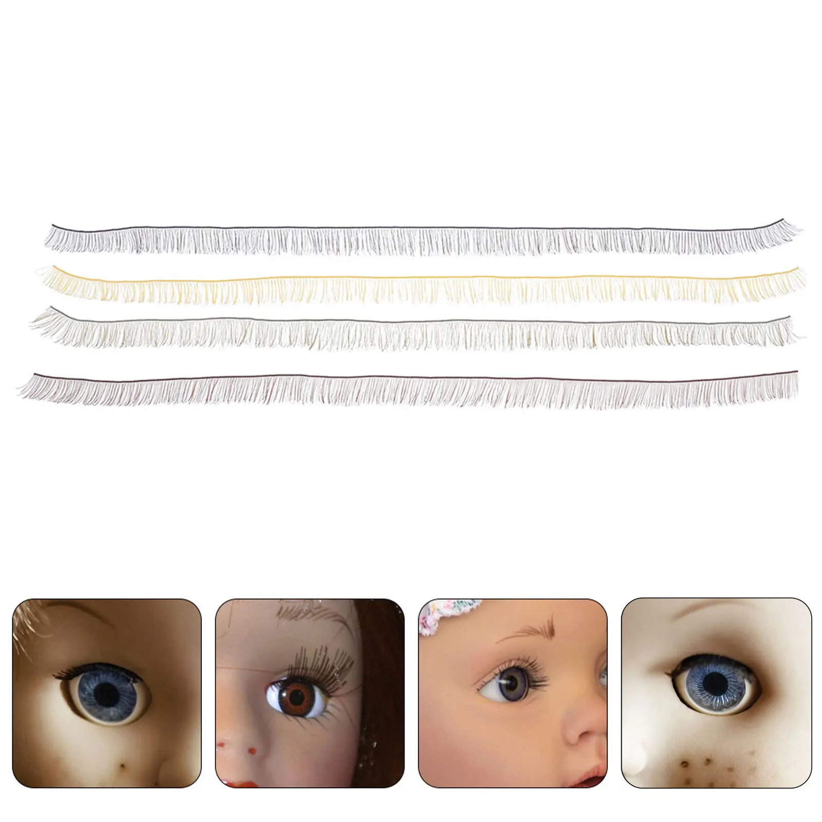 8Pcs Simulierte Multi-Farbe Falsche Wimpern Streifen DIY Dekorative Wimpern Gefälschte Wimpern Zubehör Handwerk Liefert