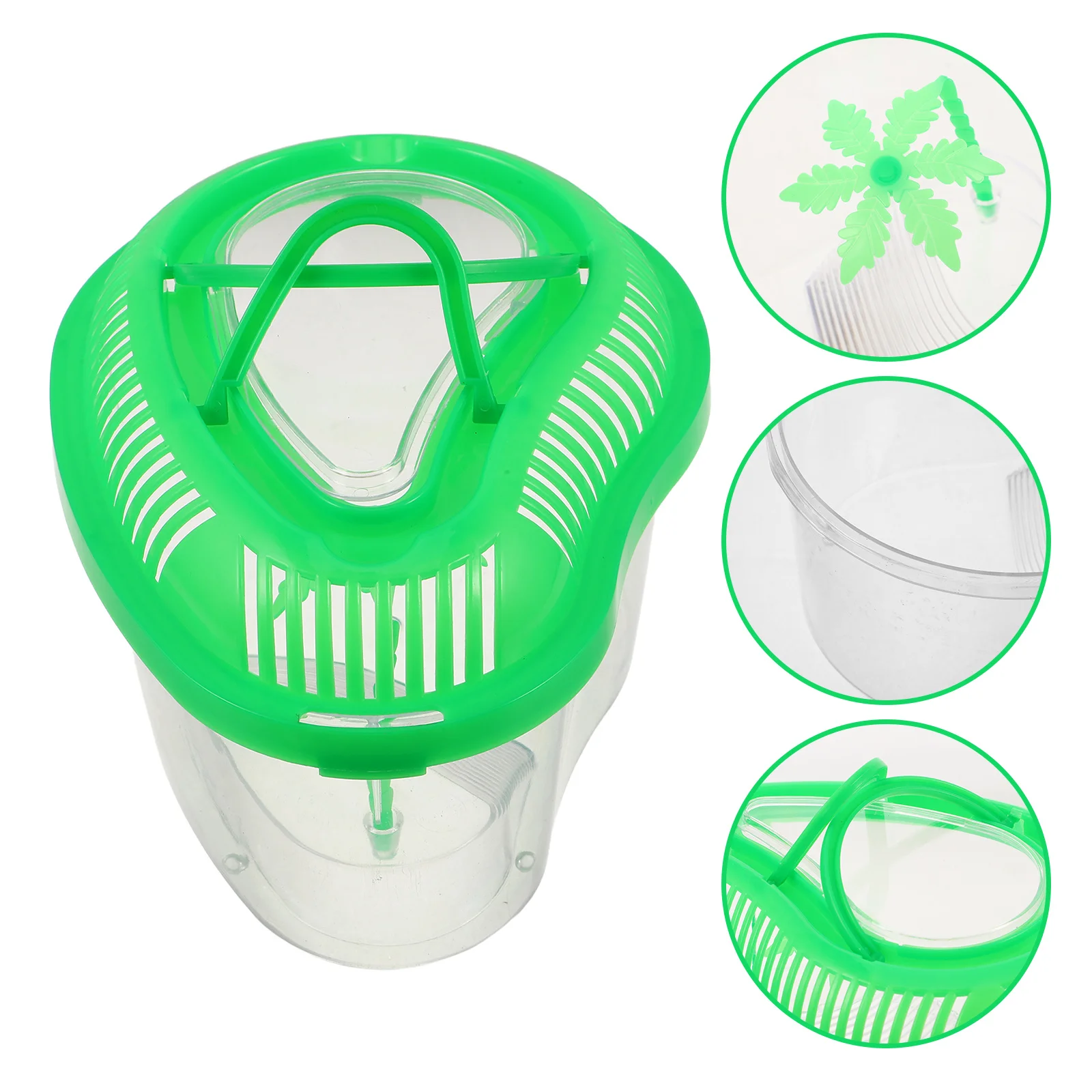 

Pet Travel Carrier With Handle Ventilation Sunbathing Platform Durable Plastic Reptile Container For Small Reptiles Crabs Fish