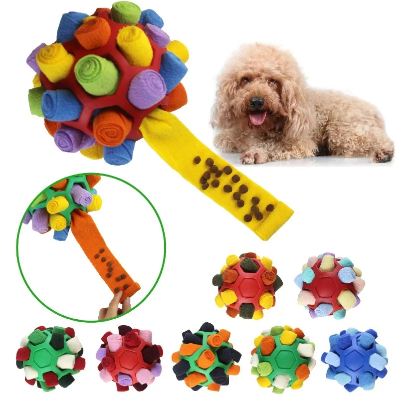 

Interactive Pet Puzzle Snuffle Ball Dog Chew Toy Bite-Resistant Slow Feeder Teeth Grinding Mental Enrichment Training Toy