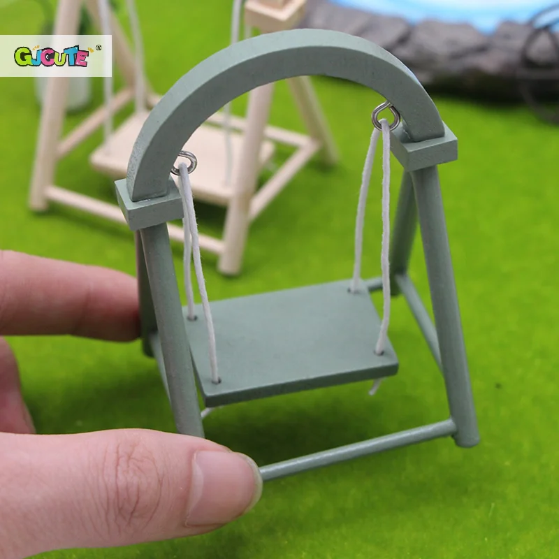 1:12 دمية مصغرة محاكاة سوينغ حديقة ديكور لعبة بيت الدمية اكسسوارات الاطفال اللعب التظاهر اللعب