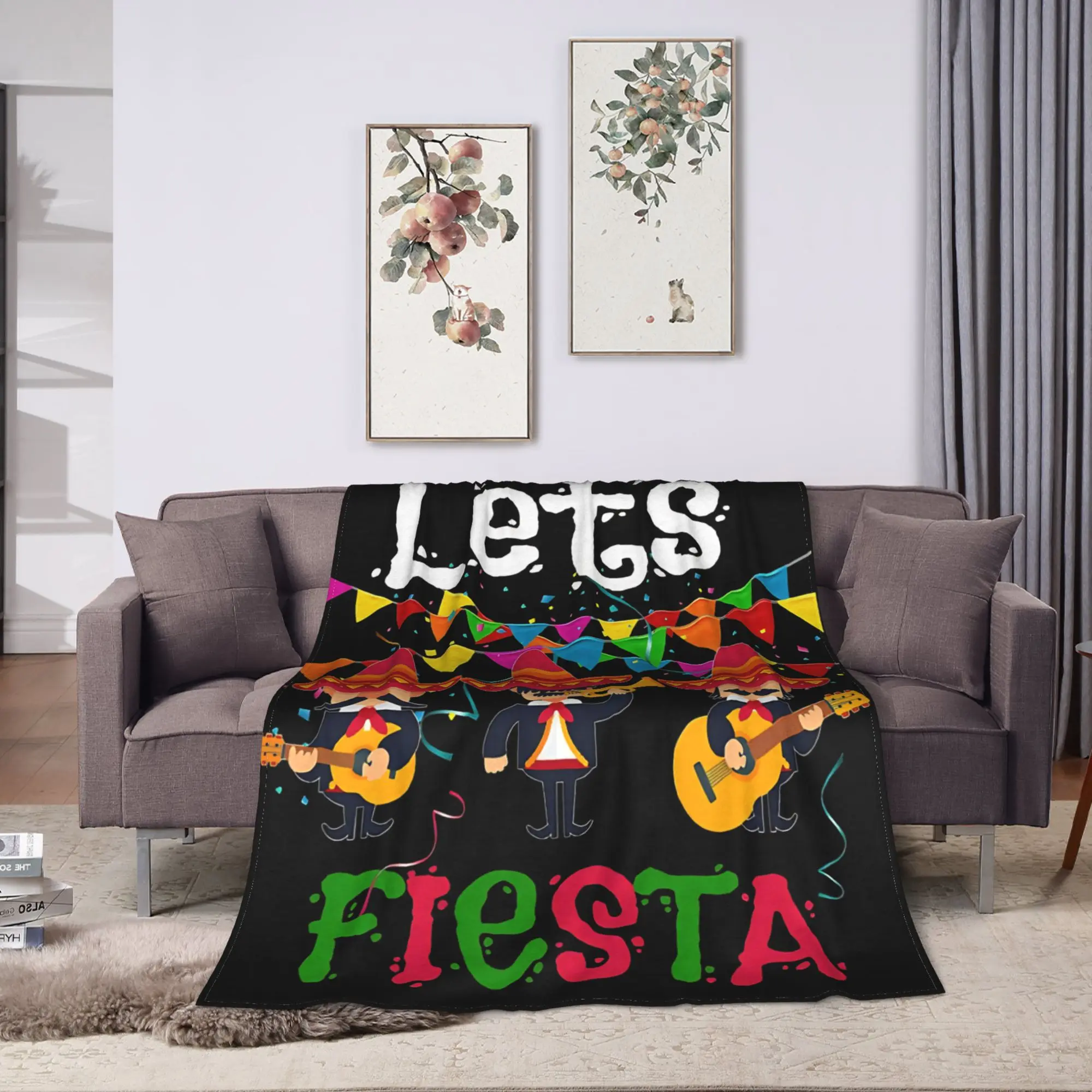 Let's Shift Party Fiesta Soft Warm Blankets Mexican Amigo Cinco De Mayo Plush Throw Blanket Chair Flannel Bedspread Sofa Cover