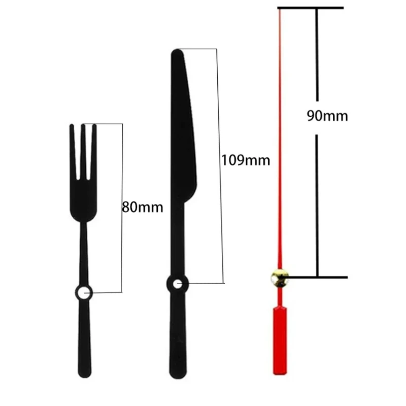 DIY Wall Clocks Accessories Multiple Sizes Replacement Repair Pointer Silent Movement 360° Rotation Clocks Pointers Clock Parts