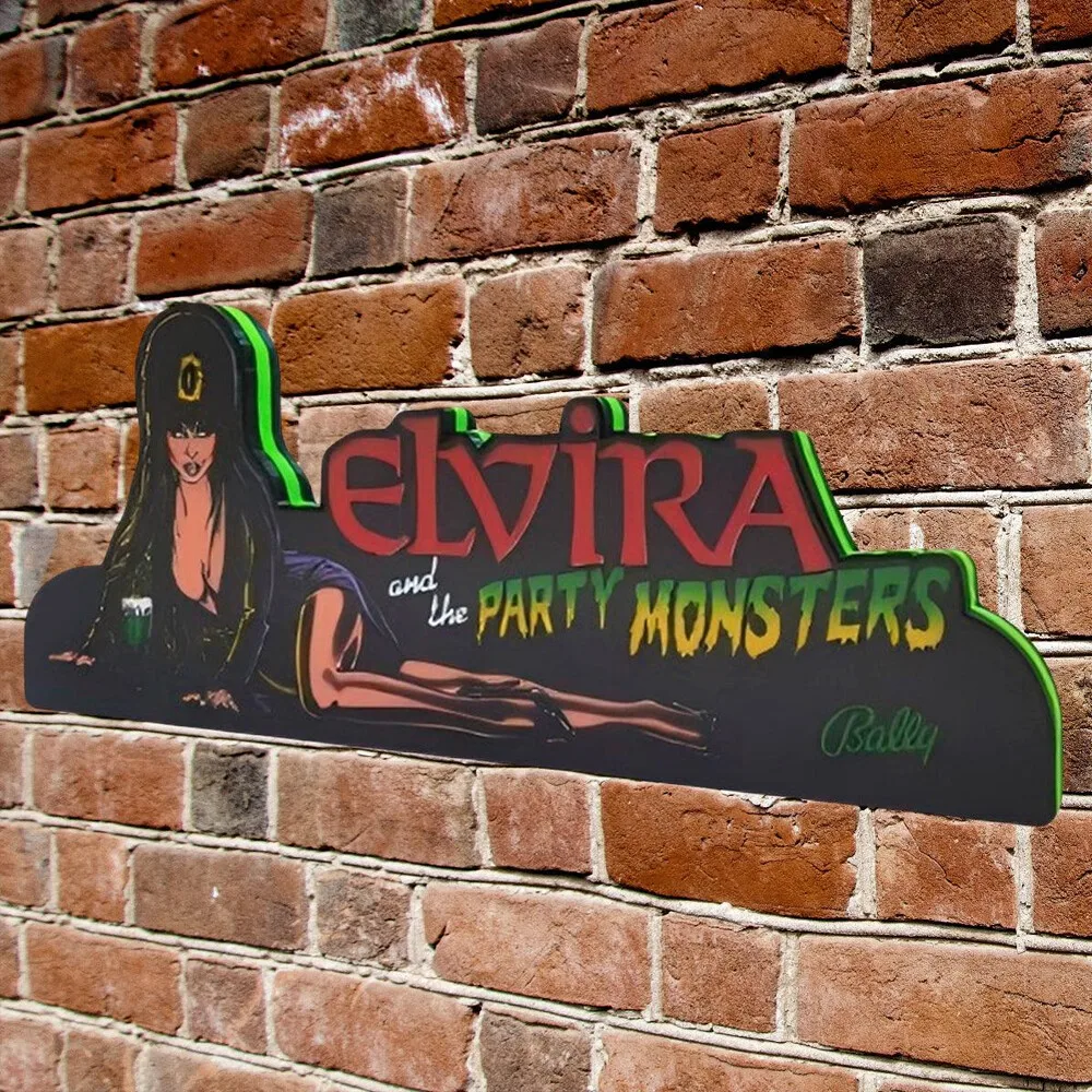Custom Elvira's Party Monsters 3D Printed Led Lightbox Personalized Anime Lightbox LED Game Logos Sign Pinball Arcade Decor