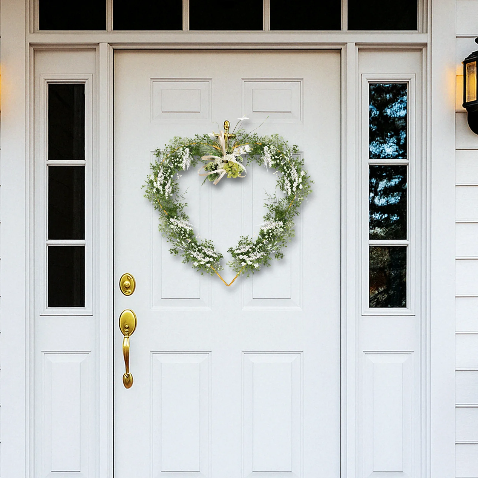 1Set Heart Shaped Metal Hoops Wreath Frame Strong Wire for Multi-Function Floral Craft Dreamcatchers Desktop Home Decoration