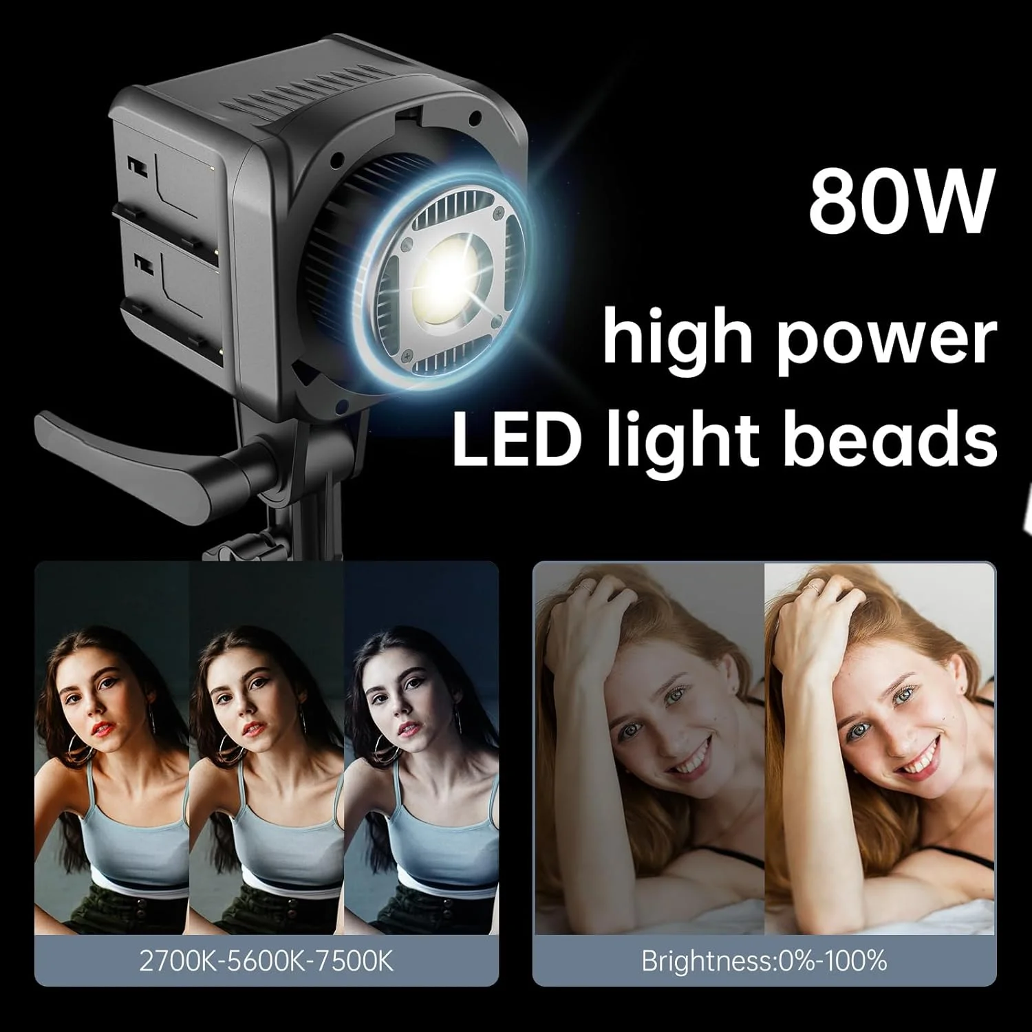 GVM SD80D Professional Photography Lighting Kit,LED Light for Studio and Outdoor,Fill Light for Vlog Photo Studio Accessories