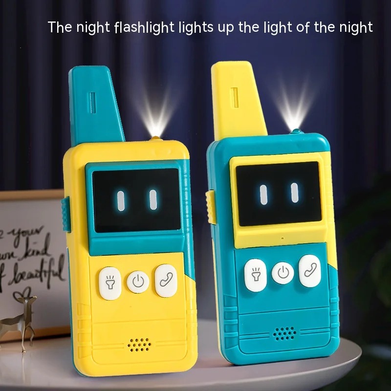 Walkie Talkie de brinquedo elétrico portátil para crianças, portátil, sem fio, comunicação, iluminação, ao ar livre, interativo, criança, adulto, 300m