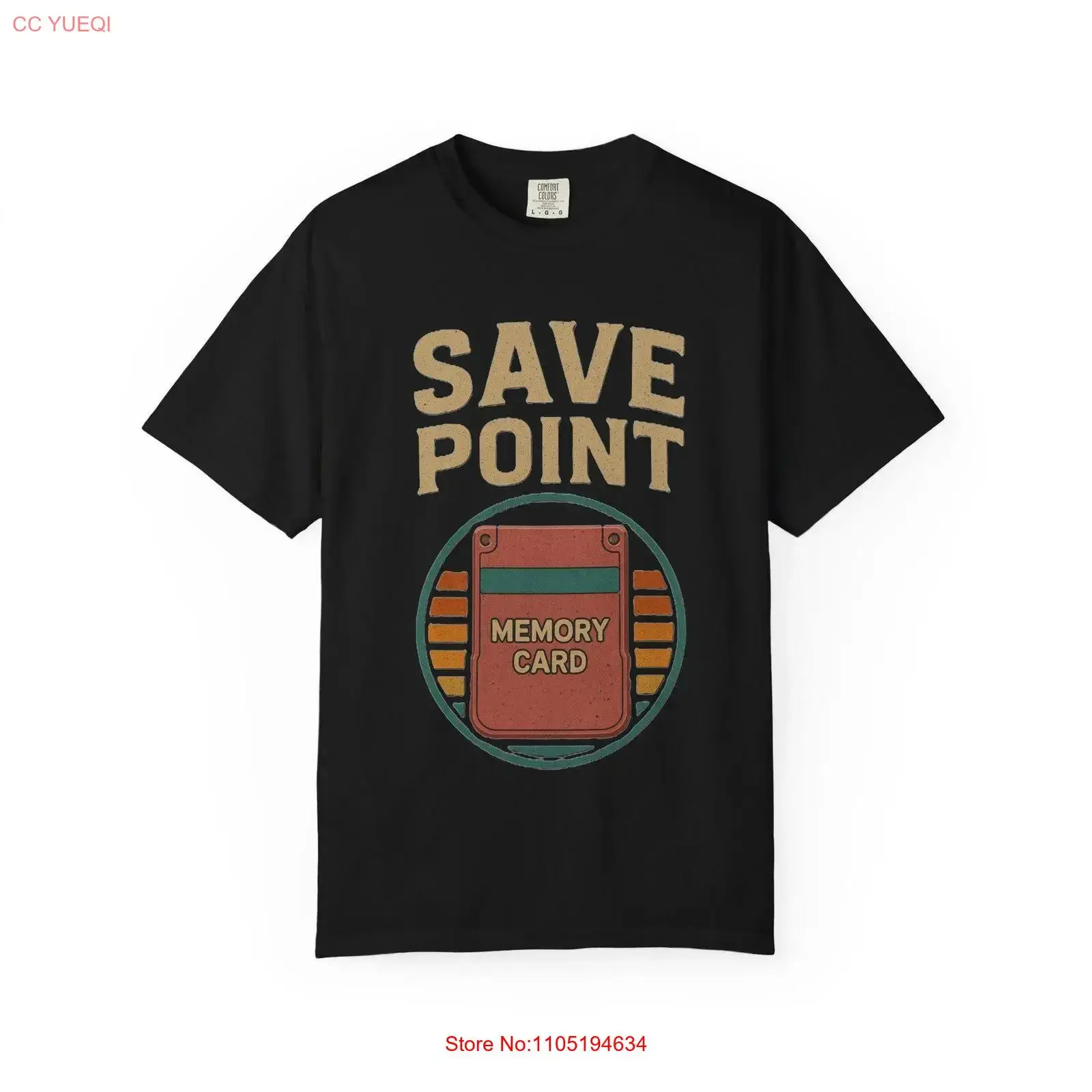 

Save Point Memory Card Retro Gamer T Shirt Gaming Nostalgic Apparel Video Game Lover vintage Washed Unisex Versatile Stretched