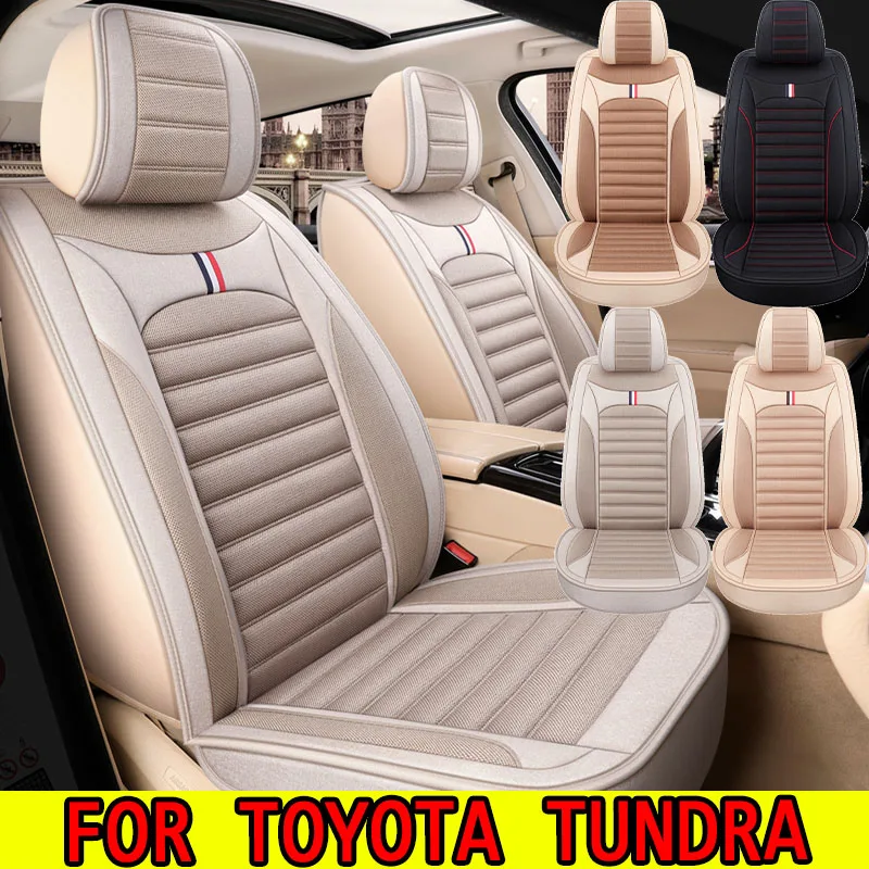 

For Toyota Tundra Car Seat Covers, cotton linen Customized Car Seat Cushion Covers Protectors Compatible with Jeep Grand Cheroke