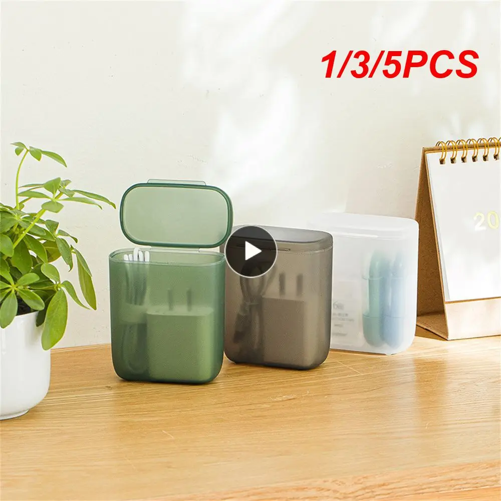 1/3/5PCS Convenient Charging Case Desktop Data Cable Storage Box High Quality Easy Access Dustproof Has Many Uses Fashion