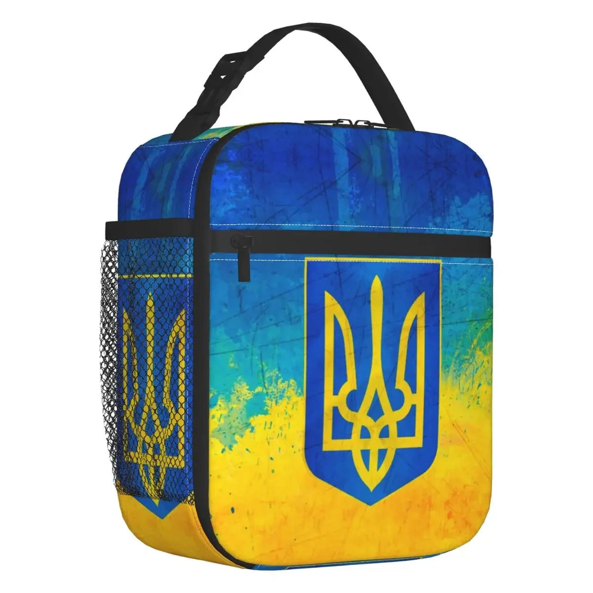 Ukrainian Flag Thermal Insulated Lunch Bags Women Coat Of Arms Of Ukraine Resuable Lunch Tote for Kids School Storage Food Box