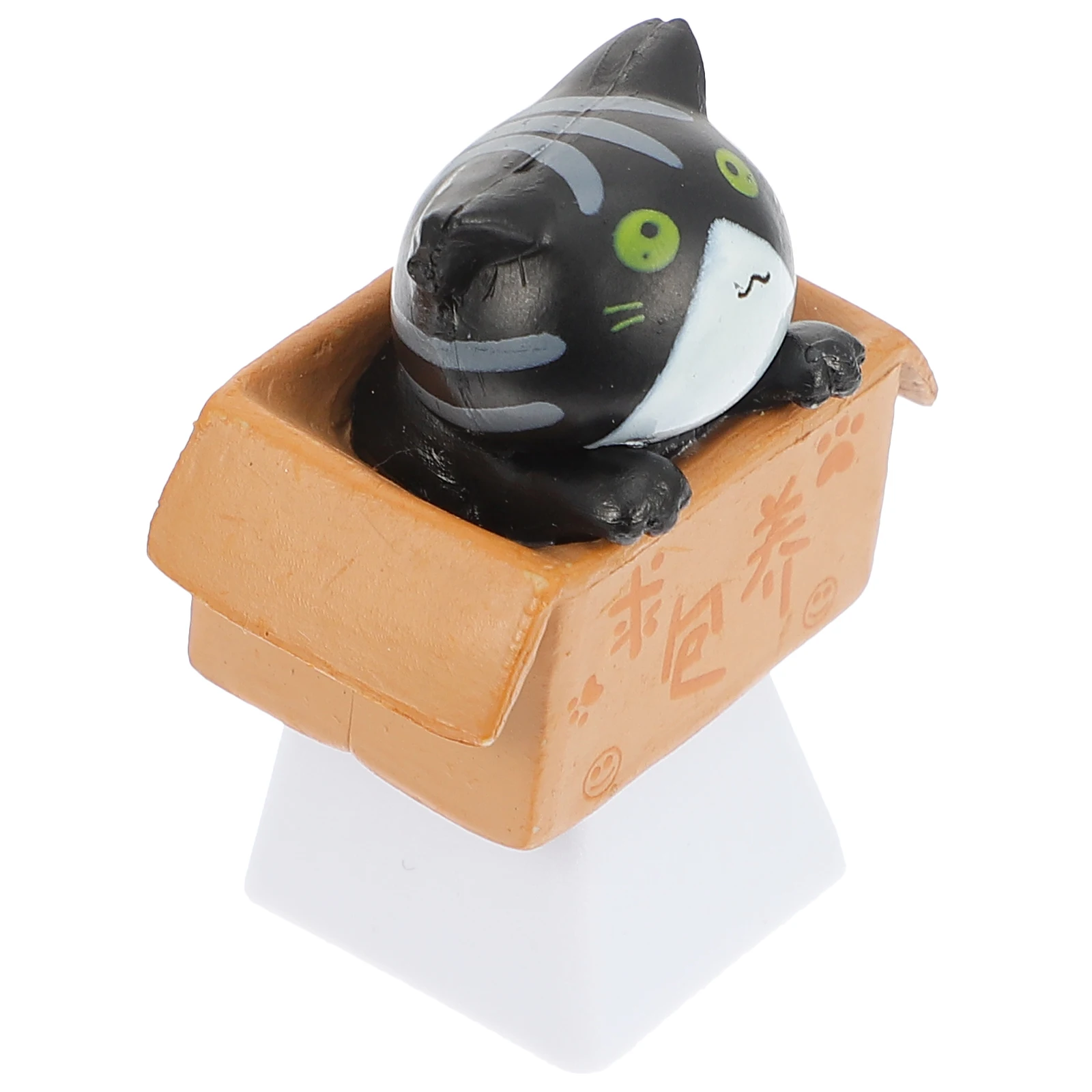 

DIY Personalized Cat in Cardboard Box R4 Profile Keycap for Mechanical Keyboard Adorable Gift Decorative Accessory