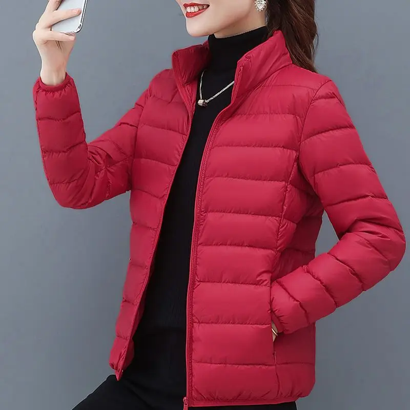 

Легкая модная женская куртка из пухового хлопка, новинка 2023 года, портативная, теплая, больших размеров, для мам, верхняя одежда