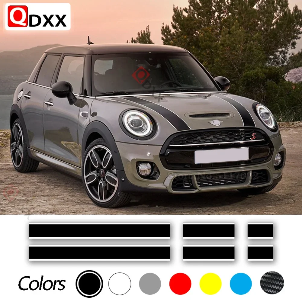 

2 шт. наклейки-полосы на капот и заднюю часть автомобиля для MINI Cooper JCW R58 R59 R50 R52 R53 R56 R57 F55 F56 F57