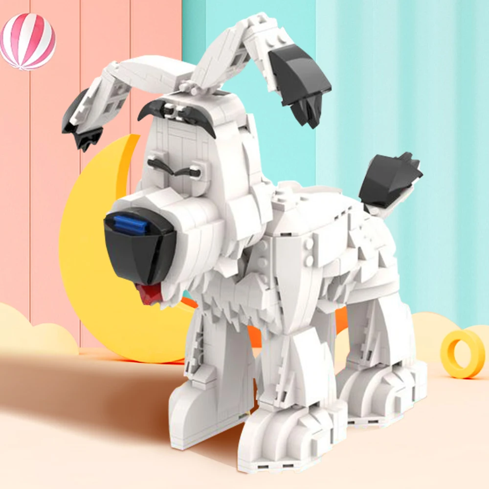 Gobricks MOC Animation Adventures DOGMATIX Brickheadzs Building Block set Action Character Pet Dog  Education Brick Toys for Kid