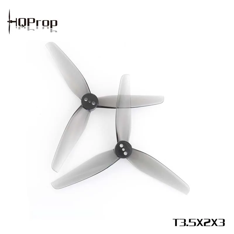 HQProp T3.5X2X3 3.5‑Inch 3‑Blade FPV Drone Propeller Classic Gray 2CW+2CCW  PC Replacement Props