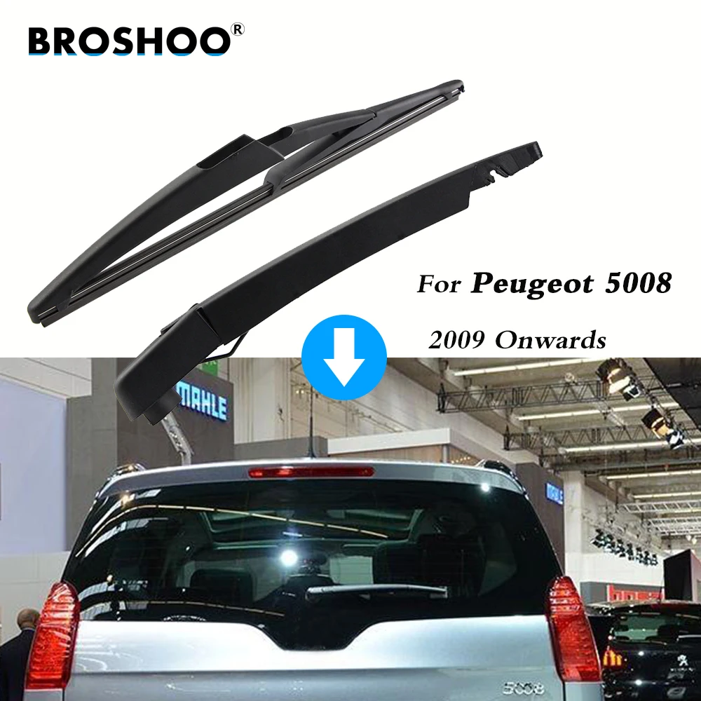 BROSHOO Car Rear Wiper Blade Blades Back Windscreen Wiper Arm For Peugeot 5008 Hatchback (2009-2016) 295mm Auto Styling