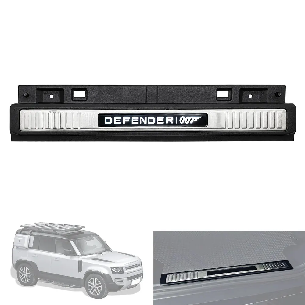 

Car Trunk Door Sill Plate Rear Bumper cover Guard Protector with led light for 2020 land rover defender