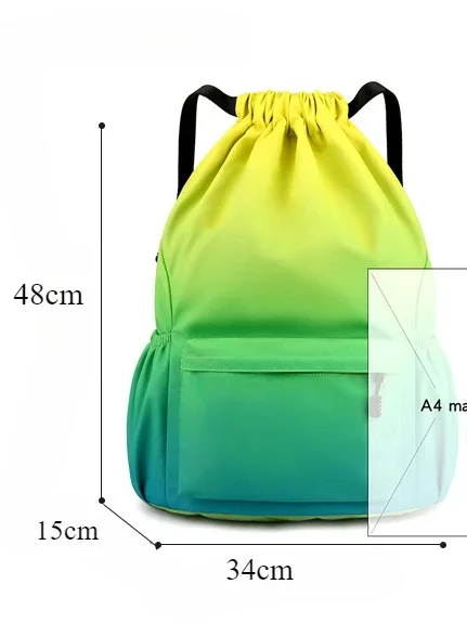 Saco de basquete pacote bolso desenhar corda saco de viagem esportes ombros saco de fitness mochila de treinamento