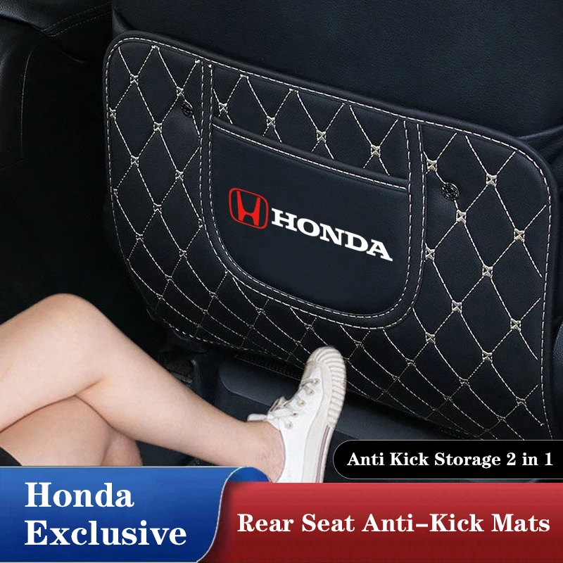 

1PCS Car Seat Anti Kick Pad Seat Back Protector Mat Auto Interior Accessories For Honda Civic Accord Jazz Fit CRV Odyssey City