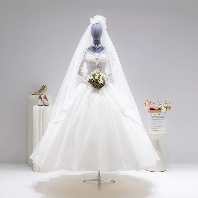 for Wedding Shop Special Suede Model Props Xiuhe Dress Doll Clothing Store Platform Model Display Stand Whole Body