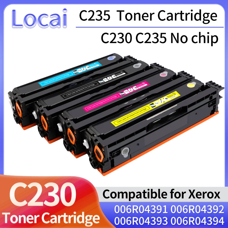 1pc for Xerox C230 C235 High Capacity NO Chip New Model 006R04391 006R04392 006R04393 006R04394 Compatible Laser Toner Cartridge