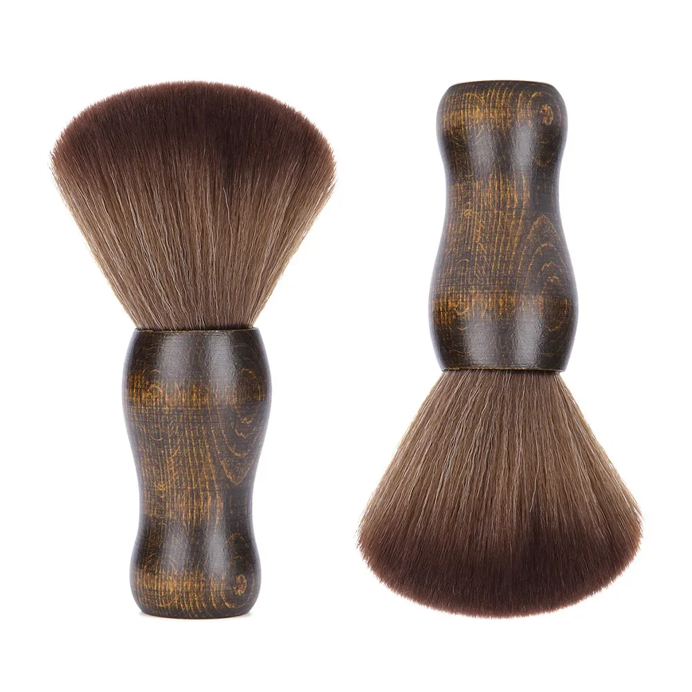 

Wooden Hair Cleaning Brush Soft Neck Face Duster Hair Brush Beard Brushes Salon Hairdressing Styling Tools Barber Accessories