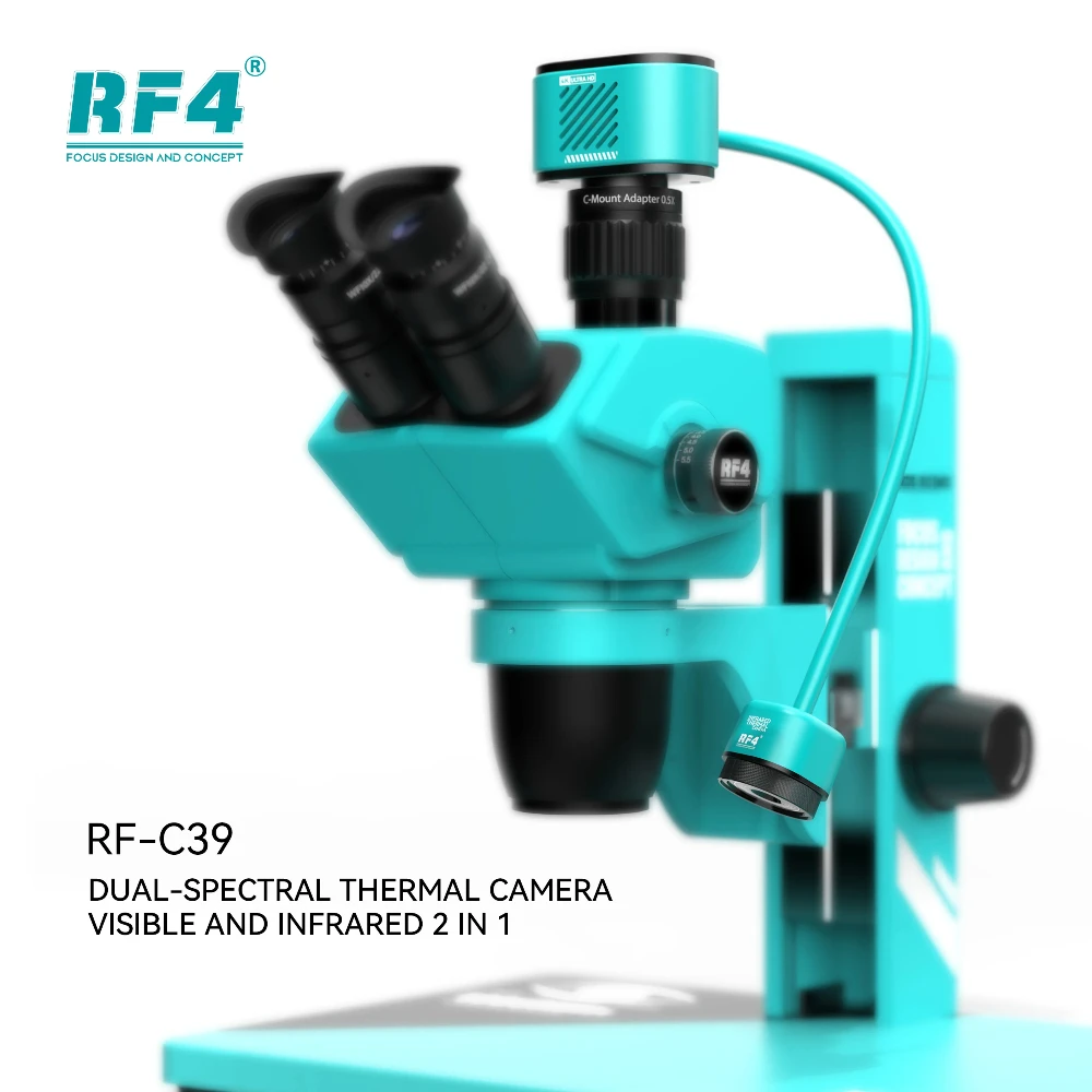 RF4 RF-C39 Infrared Dual-Spectral Thermal Camera Short Circuit Tester 4K Camera for Microscope PCB Board Fault Repair Tools