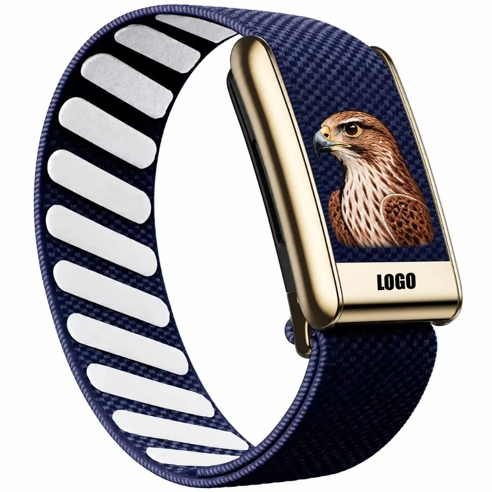 For WHOOP 5.0 MG Compatible Eagle Graphic Nylon Woven Sport Band Printed Replacement Wrist Strap
