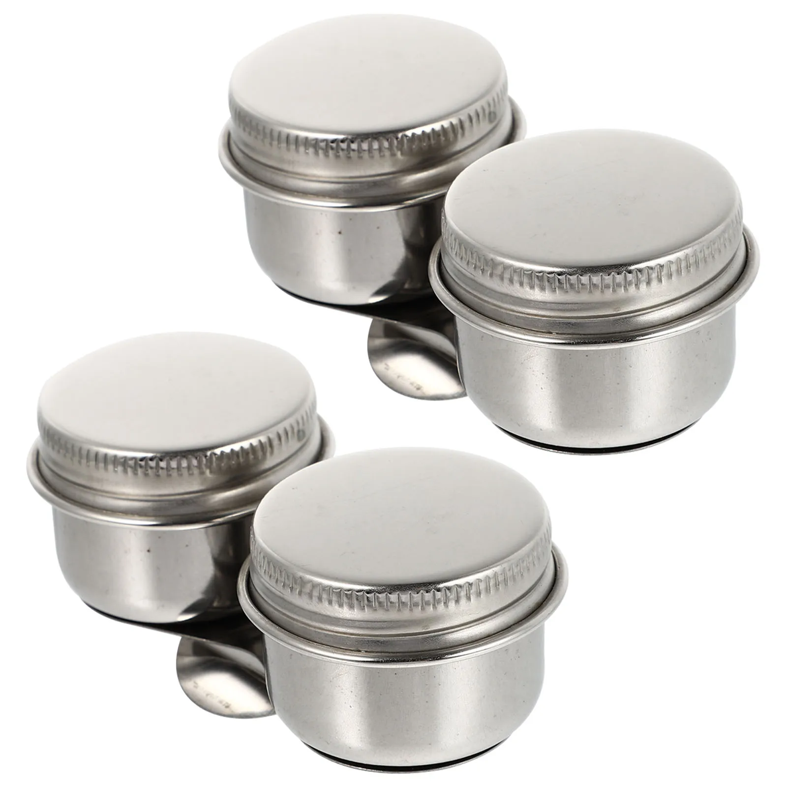 

2 Pcs Pen Pot Artist Water Brush Washing Metal Paint Mixing Cup Container For Painting Cover Oil Cups Cleaning