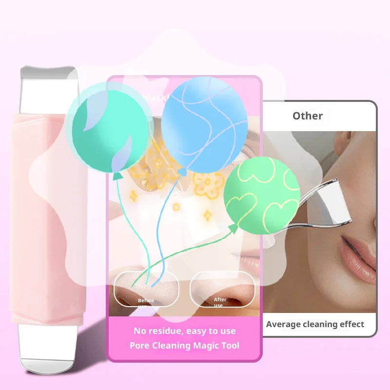 Outil d'élimination des points noirs du visage à Double tête, grattoir pour le nettoyage en profondeur, spatule du visage, dissolvant de points blancs du nez, outil de soins de la peau