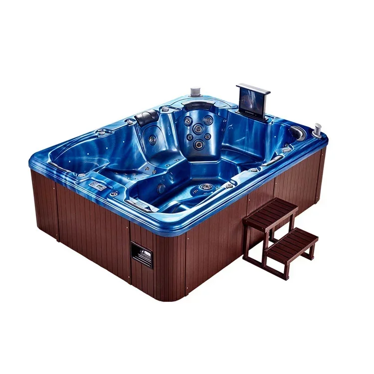 Chinese Factory 6 Person Massage Acrylic Swimming Spa Bath Outdoor Jacuzzi