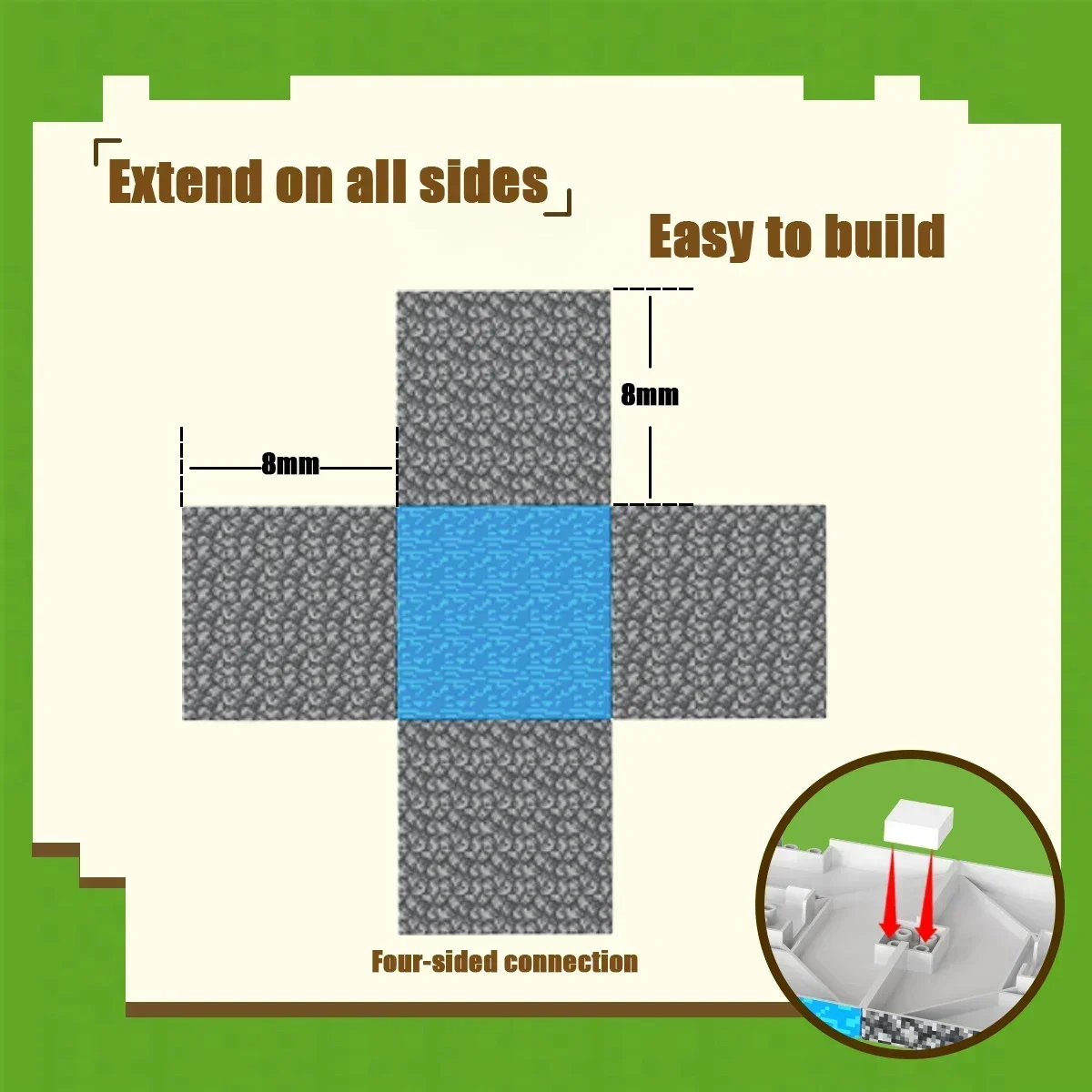 Blocs de construction magnétiques Mine World, plaque de Base magnétique, variété de plaques de Base assorties, bricolage pour enfants, ensemble Cube magnétique, jouets sensoriels, cadeau