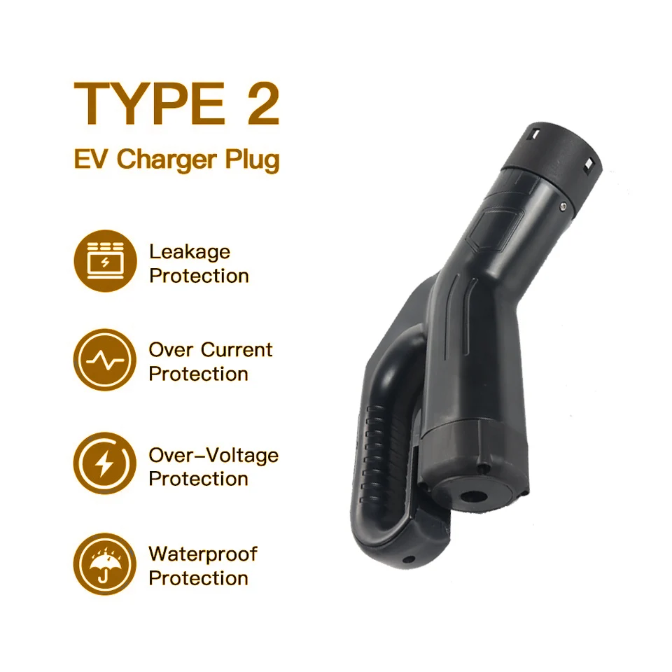 WUFEN 16A 32A EV Charger Plug Adapter Type 2 EVSE Charger Female IEC 62196 Convertor for Electric Car Vehicle Charging Station