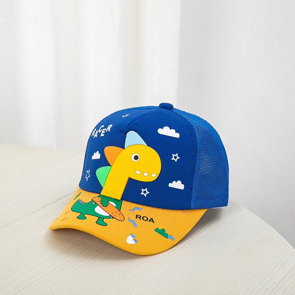 Cartoon Dinosaur Baby Baseball Hat Casual Adjustable Boy Girl Peaked Cap Outdoor Sun Visors Toddler Bonnet