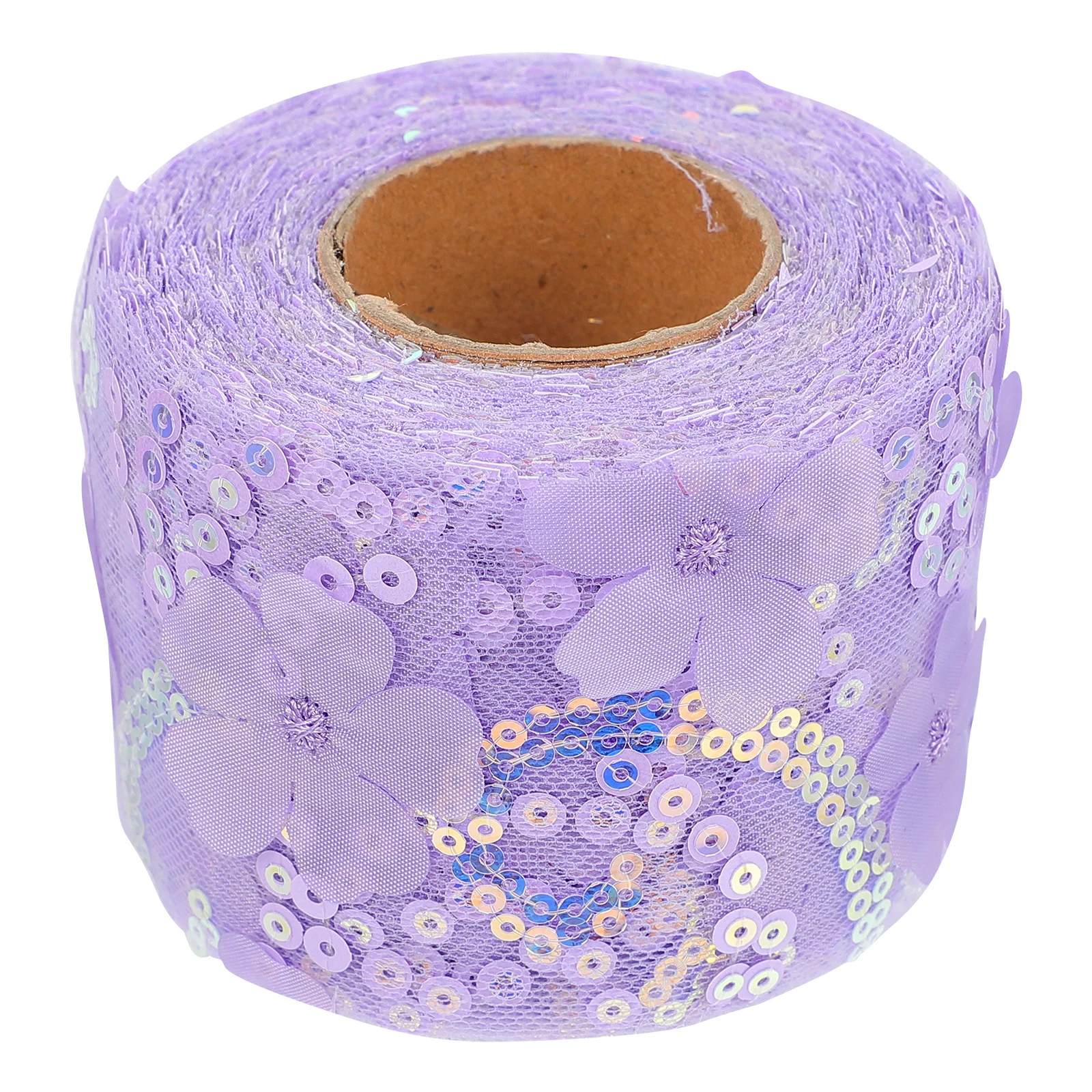 

1 Roll Thin Sheer Ribbon Diy Bow Making Embroidered Sequin Gauze Webbing Hair Clip Craft Material Floral Ribbon For Diy