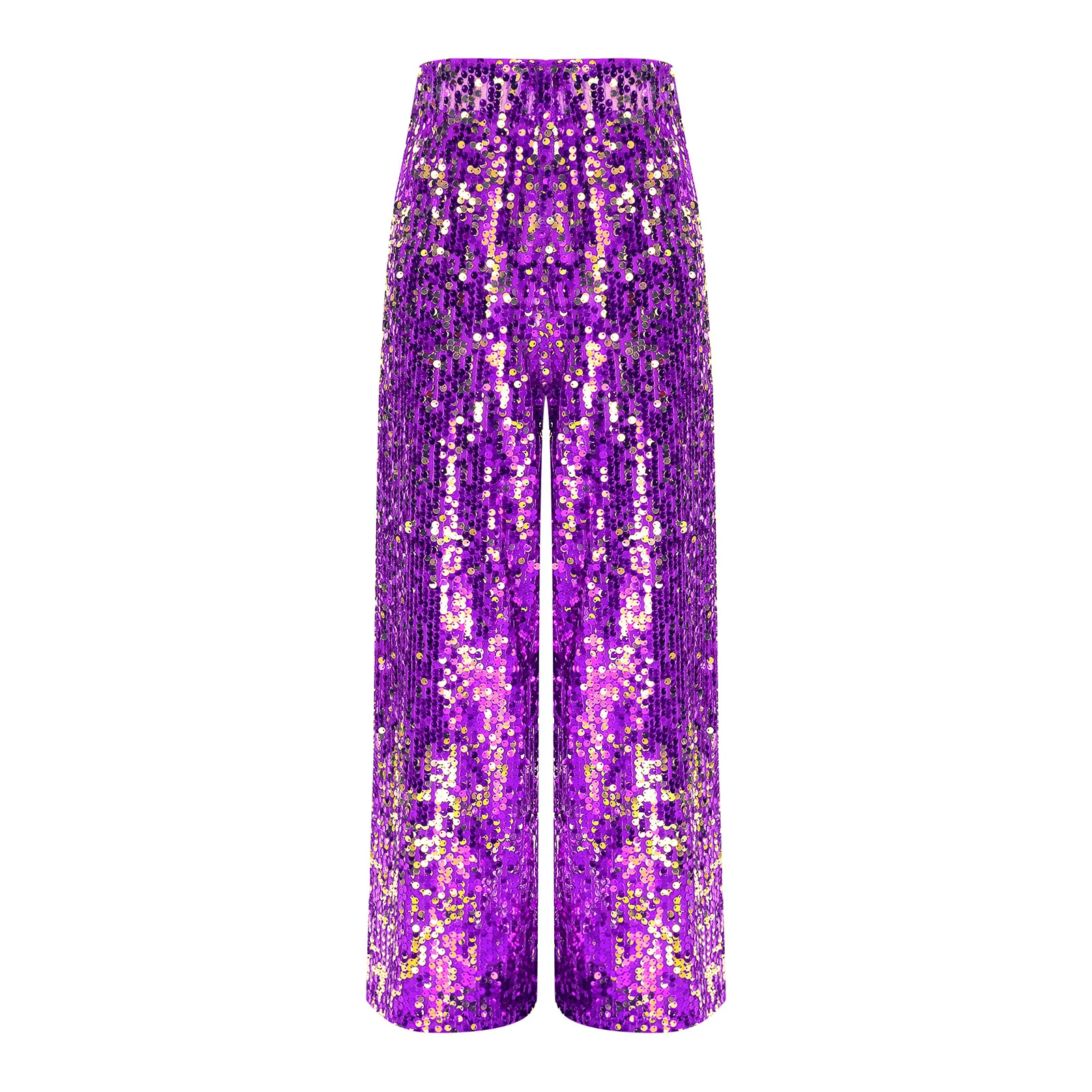Costume de danse Jazz à paillettes pour filles, pantalon Long brillant, ample, à la mode, pour Festival, spectacle sur scène, Hip Hop