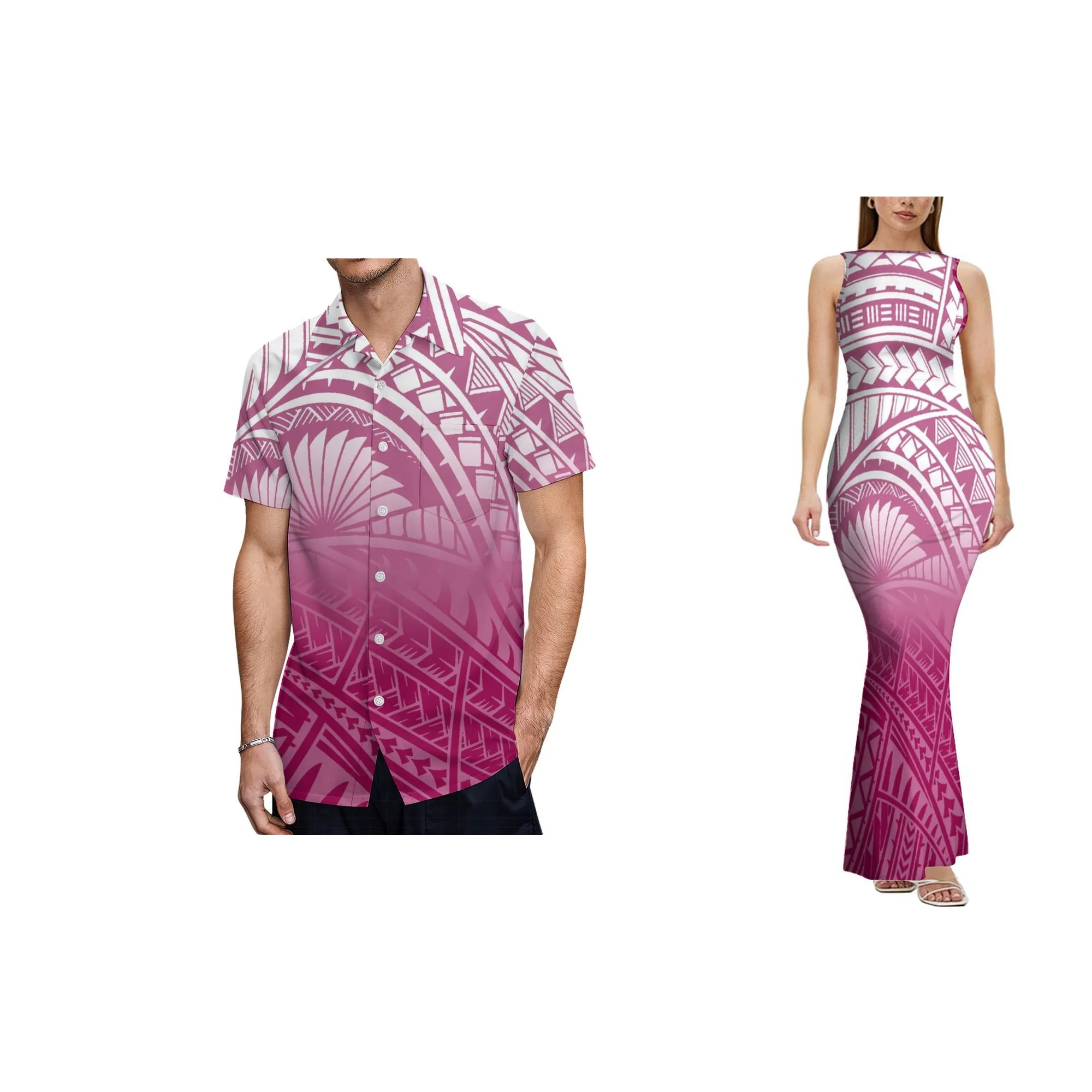 حار بيع مخصص أكمام عارية الذراعين السيدات اللباس Elei القبلية Elegan المرأة Bodycon اللباس المحيط الهادئ Isalnd الفن تصميم العباءات