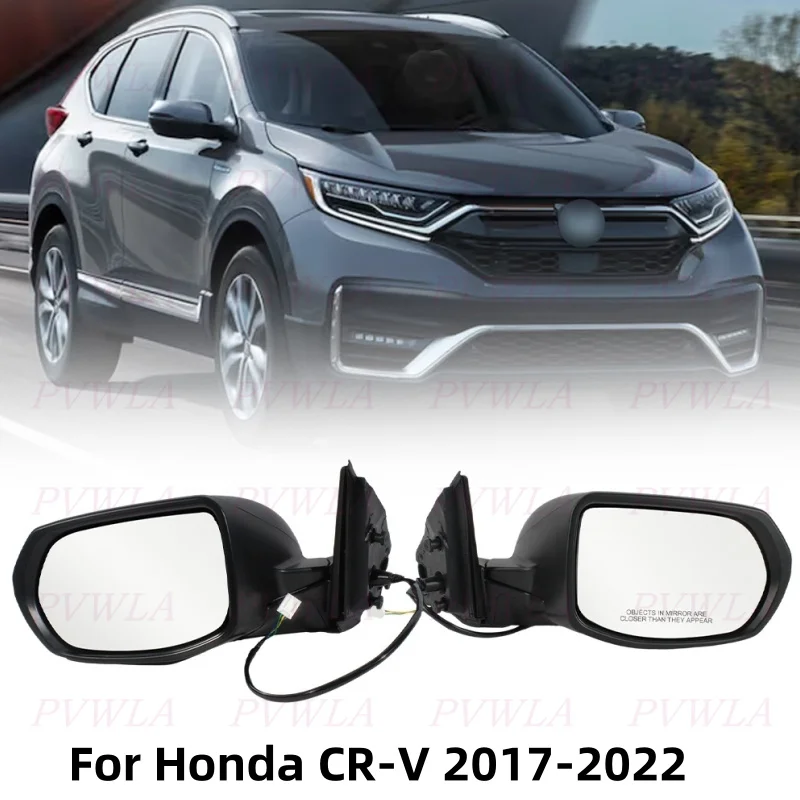 

3PIN Black Painted Power Adjust Rear Mirror Assembly For Honda CR-V 2017-2022 Car Accessories HO1321317 HO1321316