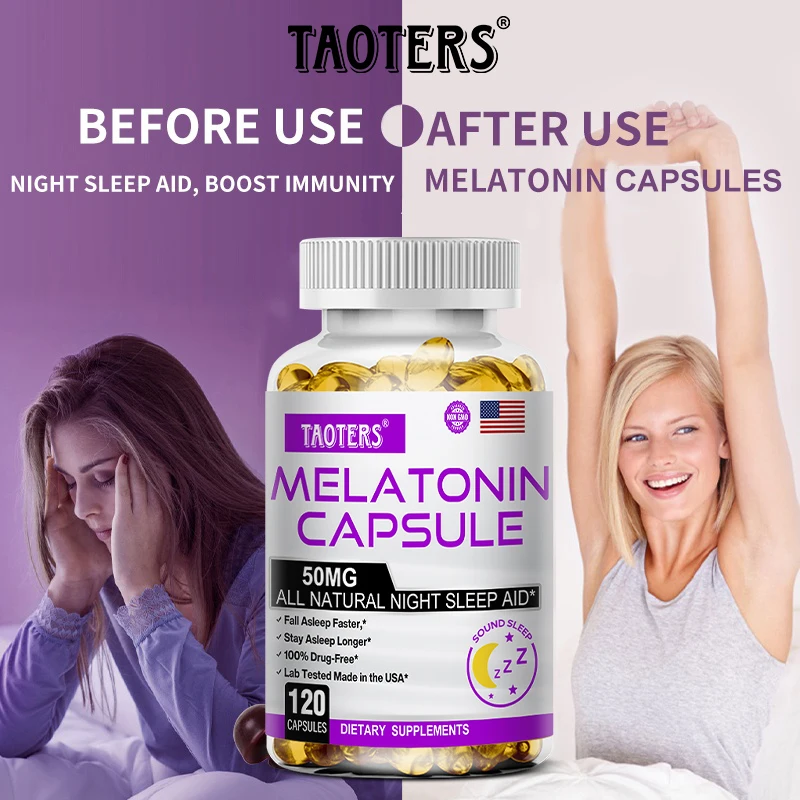 

Melatonin - Instant and Extended Release Melatonin Uninterrupted Sleep Pattern, Stay Asleep All Night Non-GMO, Gluten Free