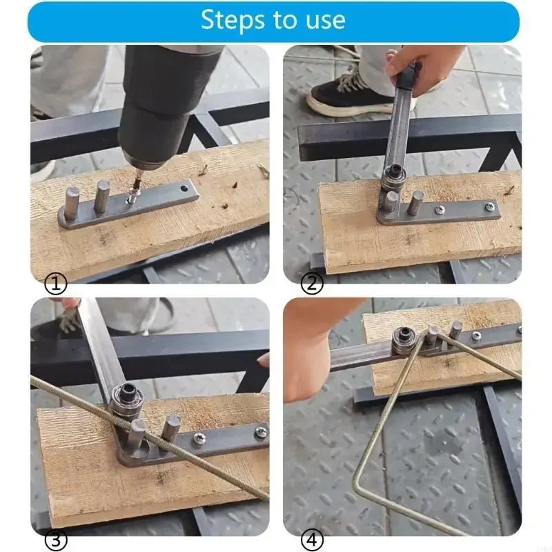 User Friendly Hand Operated Wire Bender Tool For 1-10mm Rod High Carbon Steel