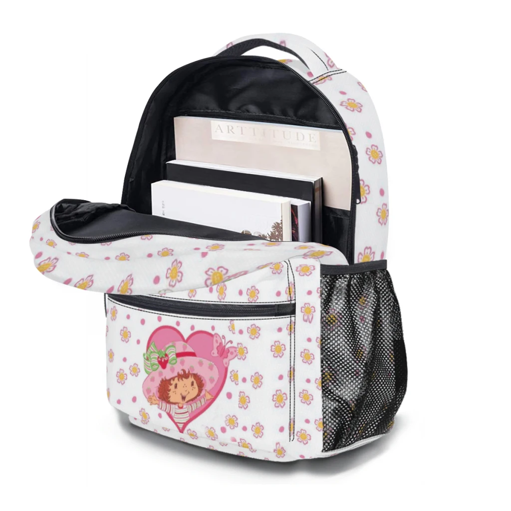 Mochila escolar con estampado de s-strawberry s-shortcake, bolsa de 17 pulgadas, nueva moda