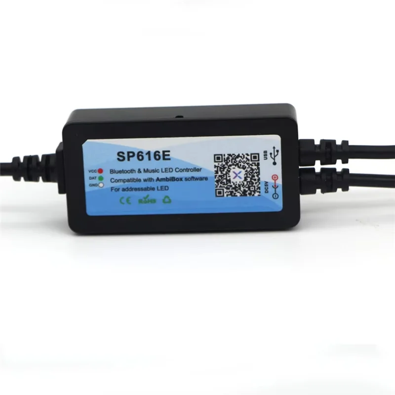 ABZW SP616E 5V USB 컨트롤러 (LED 스트립용), 음악 동기화 HDTV 백라이트 키트, TV, 컴퓨터 모니터용 드림 컬러 조명