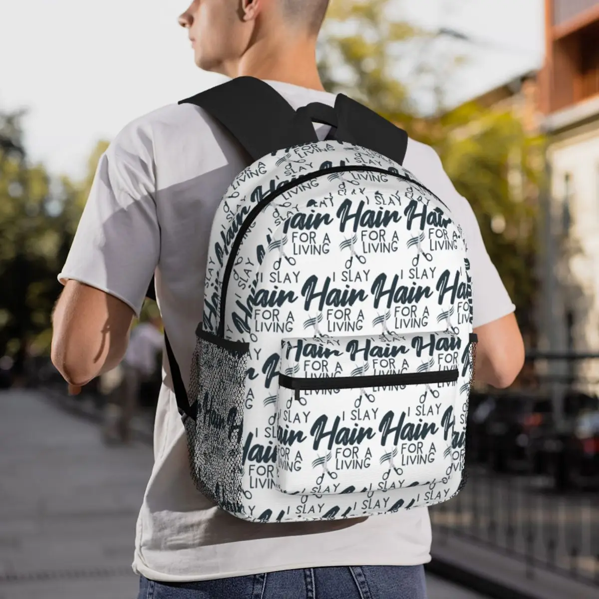 Hairdresser Hairstylist Barber Hair Hustler  Backpack Student BookBag Kids School Bag Computer Shoulder Bags for Men Women