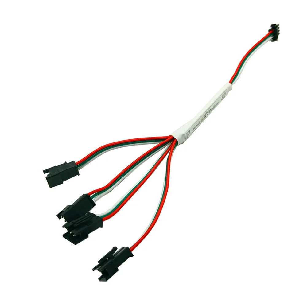5PCS Splitter Connector 1 to 2 3 4 LED Connector 2Pin 3Pin 4Pin JST Male Female Connector Wire Cable For WS2812 LED Strip Light