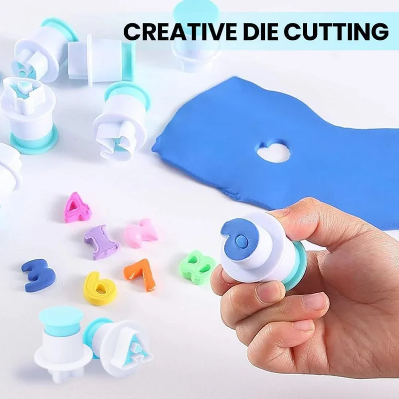 【26 Letters & 10 Numbers Spring Press Mold】Cake Stamp Tool for Baking,Capital Letters & Numbers Cake Imprint Tool