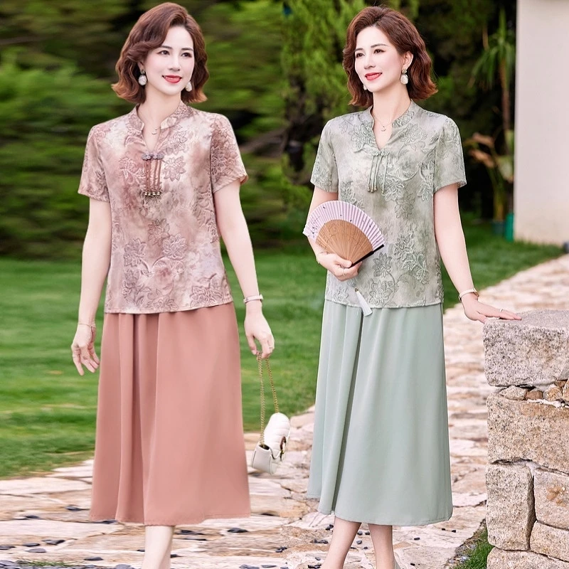 

Комплект из двух предметов для женщин, корейская модная двухслойная блузка с коротким рукавом, летние милые юбки с цветочным принтом, элегантные наряды